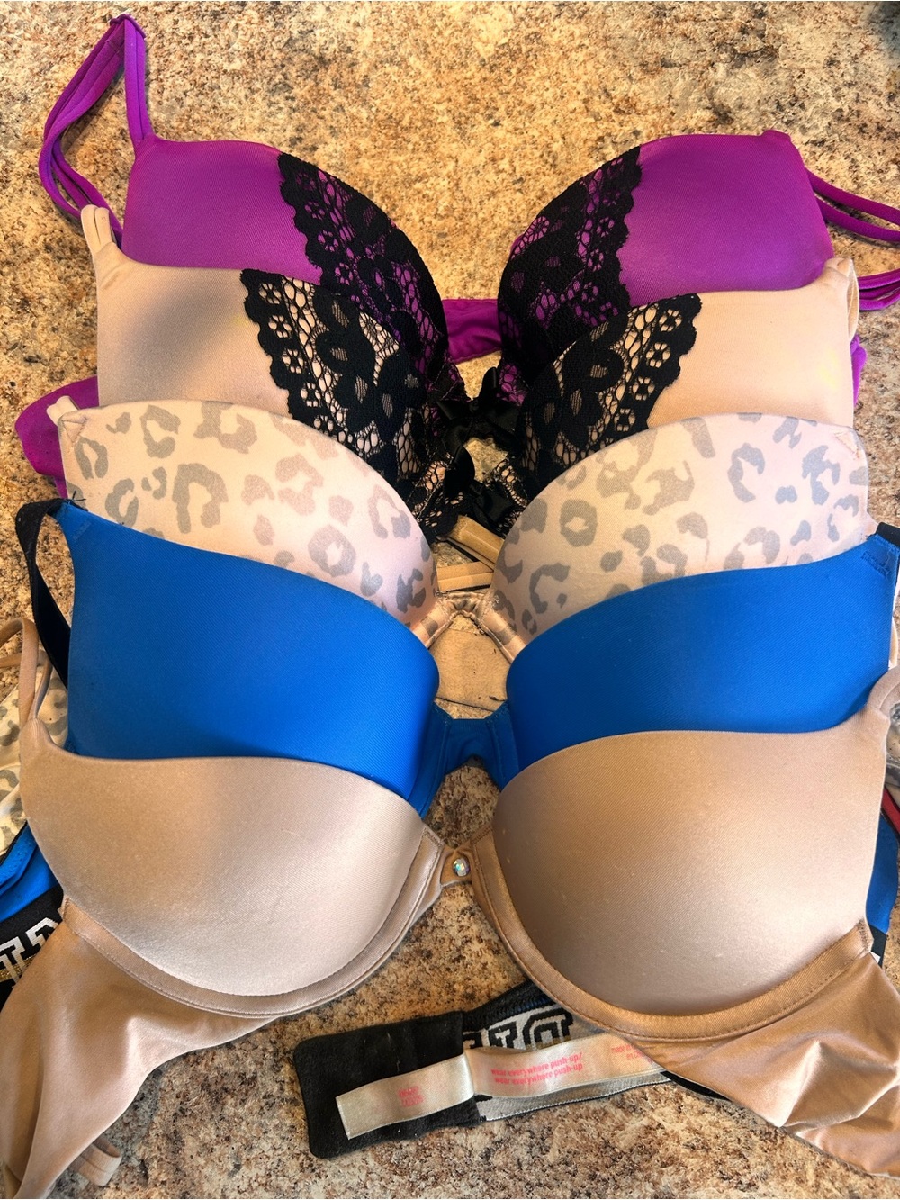 Women’s Smooth Push-Up Bra - Purple, Blue, Beige, Leopard